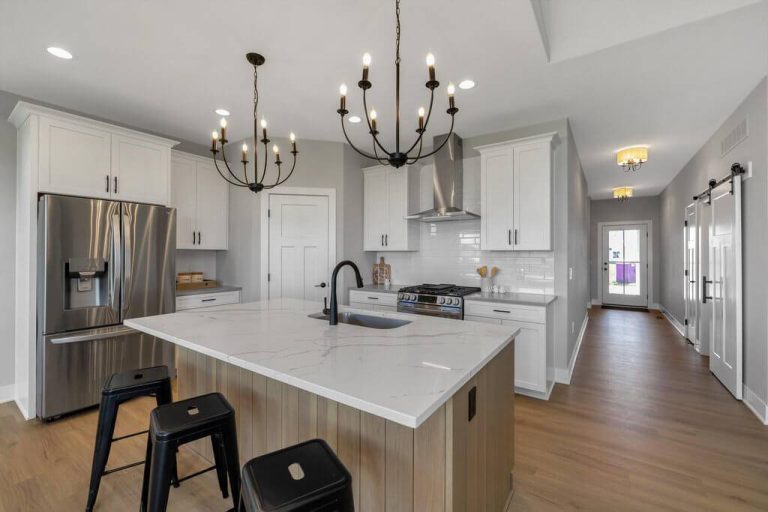 Spacious kitchen design by KRM Custom Homes